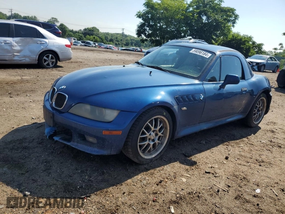 2000 BMW Z3 2.5 with VIN WBACH9341YLF88574, listed as a Copart auction lot 41901735 with 395,118 mi miles and Non repairable. Bid and sale history available at DreamBid. Image 1.