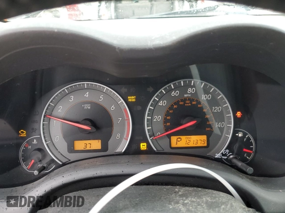 2010 Toyota Corolla with VIN 2T1BU4EE0AC525284, listed as a Copart auction lot 50712135 with 121,379 mi miles and Salvage Title. Bid and sale history available at carsss.com. Image 9.