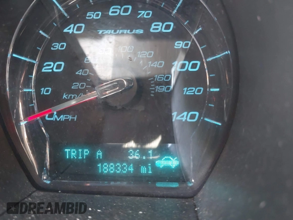 2010 Ford Taurus Limited with VIN 1FAHP2FW4AG105483, listed as a IAAI auction lot 42412462 with 188,334 mi miles and . Bid and sale history available at DreamBid. Image 7.