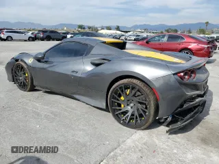 2021 Ferrari F8 с VIN ZFF93LMA5M0261599, выставлен на аукционе Copart как лот 48388975 с пробегом 3 070 миль миль и Списание • Salvage title. История ставок и продаж доступна на DreamBid. Изображение 2.