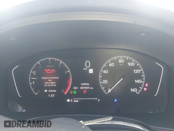 2025 Honda Civic Sport with VIN 2HGFE2F5XSH501360, listed as a IAAI auction lot 41229006 with 7,469 mi miles and . Bid and sale history available at DreamBid. Image 7.
