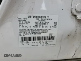 2022 Ford Explorer with VIN 1FMSK7BH7NGB30639, listed as a Copart auction lot 55044715 with 15,882 mi miles and Salvage title. Bid and sale history available at DreamBid. Image 13.