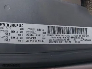 2013 Chrysler Town & Country Touring with VIN 2C4RC1BG8DR775222, listed as a IAAI auction lot 41080043 with 248,000 mi miles. Bid and sale history available at carsss.com. Image 9.