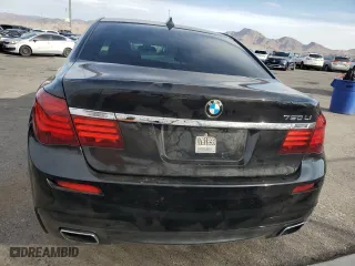 2015 BMW 7 Series 750Li with VIN WBAYE8C59FD781898, listed as a Copart auction lot 48712885 with 0 mi miles and Salvage Title. Bid and sale history available at carsss.com. Image 6.