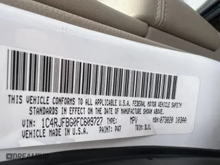 2015 Jeep Grand Cherokee Limited with VIN 1C4RJFBG0FC609727, listed as a IAAI auction lot 42019736 with 181,363 mi miles. Bid and sale history available at carsss.com. Image 8.