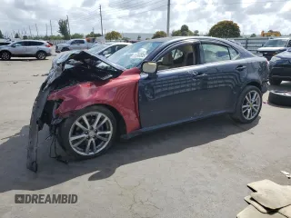 2007 Lexus IS 250 with VIN JTHBK262272058227, listed as a Copart auction lot 51240555 with Not Provided miles and Salvage Title. Bid and sale history available at carsss.com. Image 1.