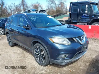 2014 Nissan Rogue S with VIN 5N1AT2MV2EC863123, listed as a IAAI auction lot 41823162 with 158,551 mi miles. Bid and sale history available at carsss.com. Image 1.
