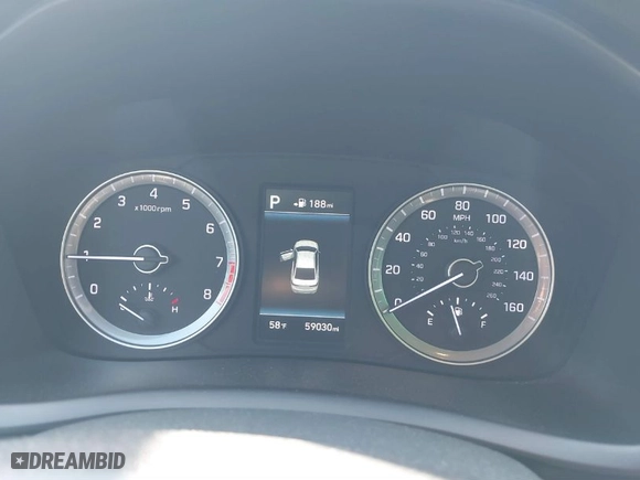 2019 Hyundai Sonata Sport with VIN 5NPE34AF5KH815856, listed as a IAAI auction lot 41687468 with 59,030 mi miles. Bid and sale history available at carsss.com. Image 7.