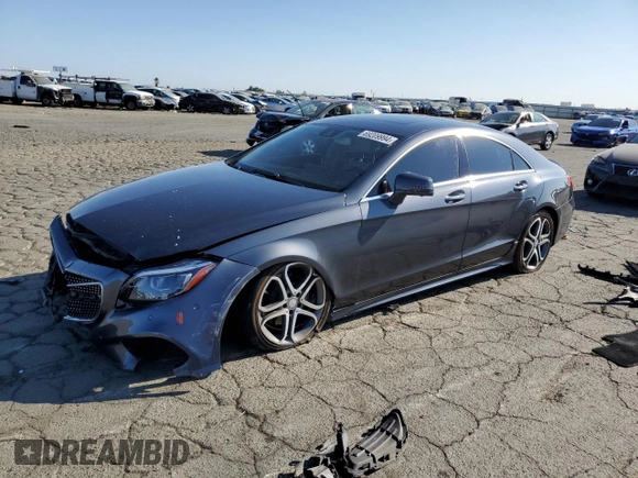 2015 Mercedes-Benz CLS-Class CLS 400 with VIN WDDLJ6HB9FA134596, listed as a Copart auction lot 69209994 with 77,209 mi miles and Salvage Title. Bid and sale history available at carsss.com. Image 1.