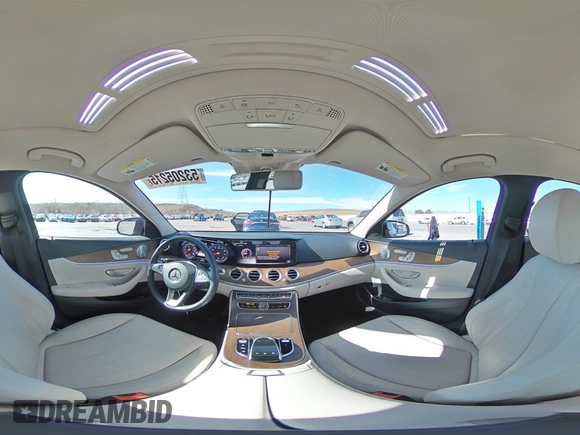 2018 Mercedes-Benz E 300 with VIN WDDZF4KBXJA464197, listed as a Copart auction lot 53205215 with 38,002 mi miles and Salvage title. Bid and sale history available at DreamBid. Image 14.