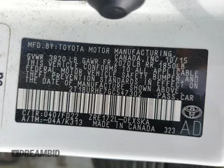 2016 Toyota Corolla L with VIN 2T1BURHE7GC547302, listed as a Copart auction lot 50621775 with 76,776 mi miles and Salvage Title. Bid and sale history available at DreamBid. Image 12.