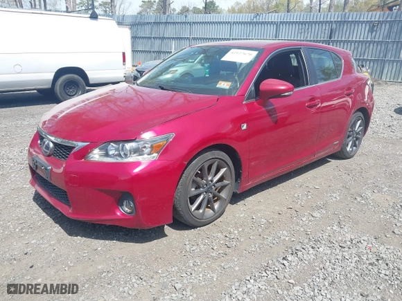 2012 Lexus CT 200h with VIN JTHKD5BH0C2080386, listed as a IAAI auction lot 42127670 with 153,019 mi miles. Bid and sale history available at carsss.com. Image 17.