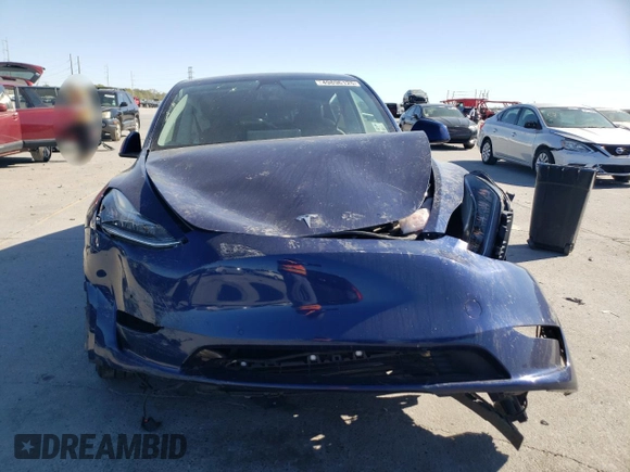 2022 Tesla Model Y Long Range with VIN 7SAYGDEE1NF481639, listed as a Copart auction lot 49896125 with Not Provided miles and Salvage Title. Bid and sale history available at carsss.com. Image 5.
