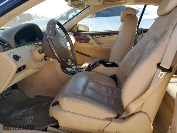 2002 Mercedes-Benz CL-Class AMG with VIN WDBPJ73J02A021435, listed as a Copart auction lot 77801194 with NaN miles and Salvage Title. Bid and sale history available at carsss.com. Image 7.