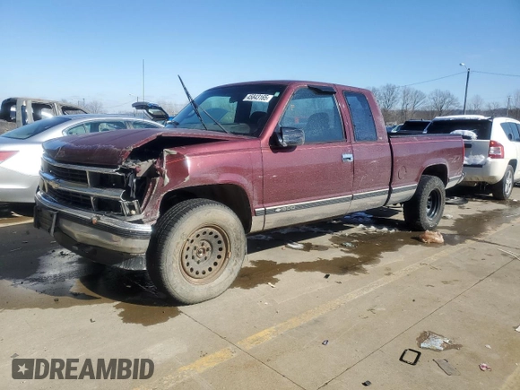 1997 Chevrolet Silverado 1500 with VIN 2GCEK19R3V1277602, listed as a Copart auction lot 45843165 with 417,524 mi miles and Salvage Title. Bid and sale history available at DreamBid. Image 1.