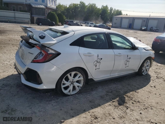 2019 Honda Civic Hatchback Sport with VIN SHHFK7G46KU201555, listed as a Copart auction lot 68480184 with 0 mi miles and Salvage Title. Bid and sale history available at carsss.com. Image 3.