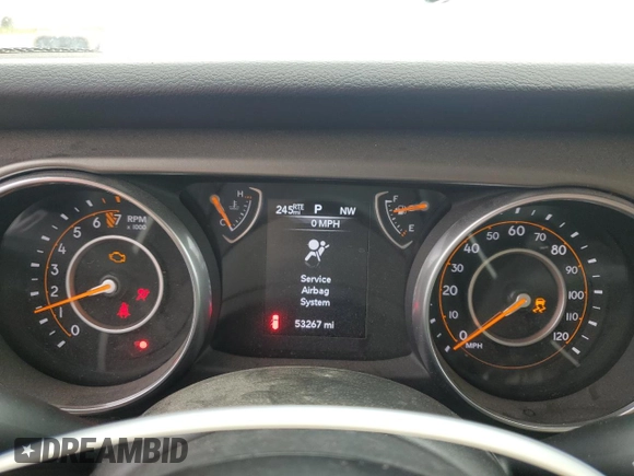 2018 Jeep Wrangler Unlimited Sport S с VIN 1C4HJXDG7JW138049, выставлен на аукционе Copart как лот 57168065 с пробегом 53 267 миль миль и Списание • Salvage title. История ставок и продаж доступна на DreamBid. Изображение 9.