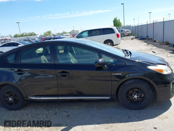 2013 Toyota Prius One with VIN JTDKN3DU9D1682269, listed as a IAAI auction lot 42100973 with 126,058 mi miles. Bid and sale history available at carsss.com. Image 13.