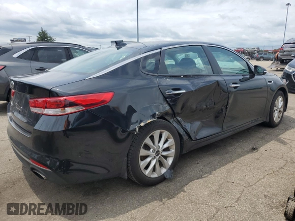 2018 Kia Optima S with VIN 5XXGT4L35JG265497, listed as a Copart auction lot 64371405 with 103,327 mi miles and Salvage title. Bid and sale history available at DreamBid. Image 3.