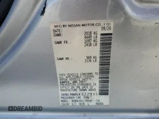 2020 Nissan Altima S with VIN 1N4BL4BW0LN322935, listed as a Copart auction lot 50642465 with 45,527 mi miles and Salvage Title. Bid and sale history available at DreamBid. Image 13.