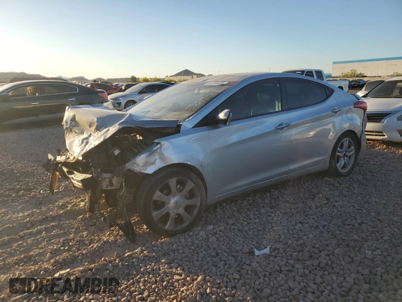 2011 Hyundai Elantra Limited z VIN KMHDH4AE0BU157675, wystawiony jako Copart lot #55304435 z przebiegiem Nie podano mil oraz Szkoda całkowita • Salvage title. Historia ofert i sprzedaży dostępna na DreamBid. Obrazek 1.