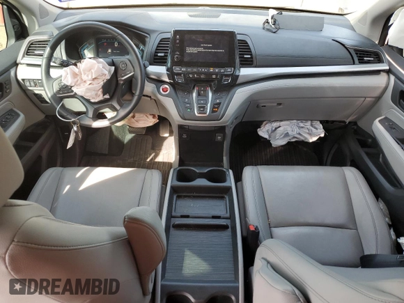 2024 Honda Odyssey EX-L with VIN 5FNRL6H6XRB016148, listed as a Copart auction lot 50639375 with 27,113 mi miles and Salvage Title. Bid and sale history available at DreamBid. Image 8.