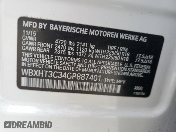 2016 BMW X1 xDrive28i with VIN WBXHT3C34GP887401, listed as a Copart auction lot 52255655 with 129,599 mi miles and Clean Title. Bid and sale history available at carsss.com. Image 12.