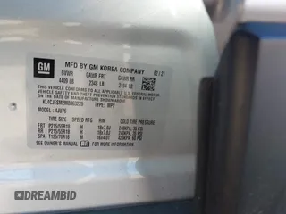 2021 Buick Encore Preferred with VIN KL4CJESM2MB363220, listed as a IAAI auction lot 41900550 with 41,205 mi miles and . Bid and sale history available at DreamBid. Image 9.