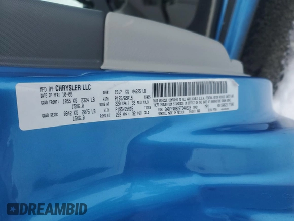 2009 Chrysler PT Cruiser with VIN 3A8FY48929T540228, listed as a Copart auction lot 45229385 with 88,099 mi miles and Salvage title. Bid and sale history available at DreamBid. Image 14.