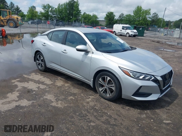 2021 Nissan Sentra SV z VIN 3N1AB8CV5MY299245, wystawiony jako IAAI lot #42180004 z przebiegiem 25 856 mil mil oraz . Historia ofert i sprzedaży dostępna na DreamBid. Obrazek 1.