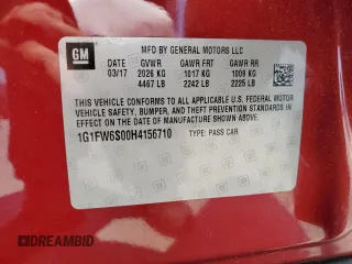 2017 Chevrolet Bolt EV LT with VIN 1G1FW6S00H4156710, listed as a Copart auction lot 62604345 with 120,506 mi miles and Clean title. Bid and sale history available at DreamBid. Image 12.