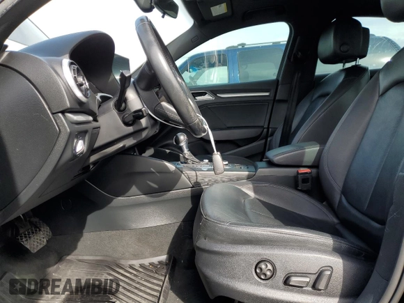 2017 Audi A3 Sedan Premium with VIN WAUB8GFF5H1019443, listed as a Copart auction lot 51184725 with 108,134 mi miles and Salvage Title. Bid and sale history available at carsss.com. Image 7.