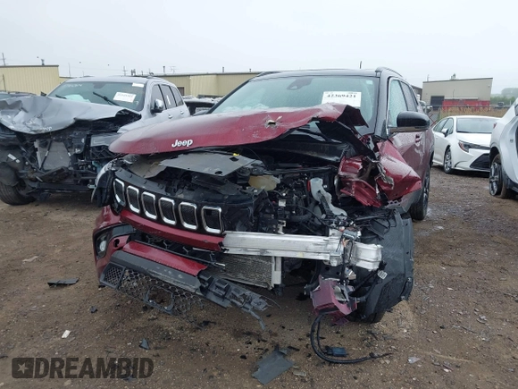 2022 Jeep Compass Limited с VIN 3C4NJDCB9NT180208, выставлен на аукционе IAAI как лот 42369421 с пробегом 51 369 миль миль и . История ставок и продаж доступна на DreamBid. Изображение 6.