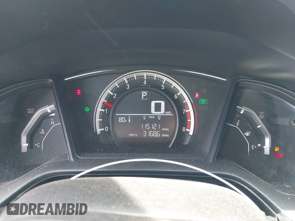 2016 Honda Civic Sedan LX with VIN 2HGFC2F58GH501113, listed as a IAAI auction lot 41826725 with 115,121 mi miles. Bid and sale history available at carsss.com. Image 15.