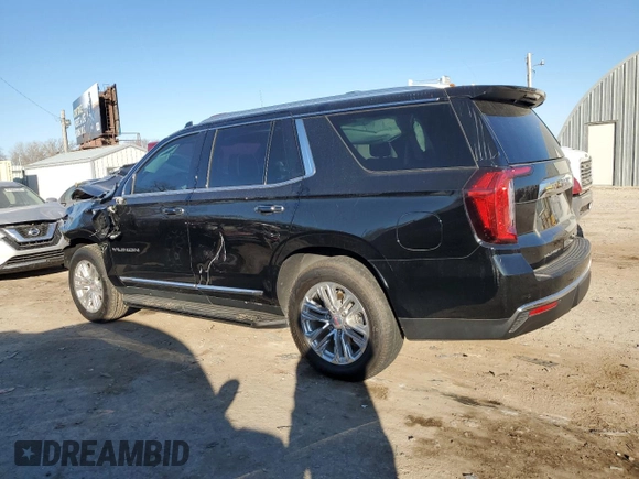 2022 GMC Yukon SLT with VIN 1GKS2BKD3NR318572, listed as a Copart auction lot 85998704 with 60,435 mi miles and Salvage Title. Bid and sale history available at carsss.com. Image 2.