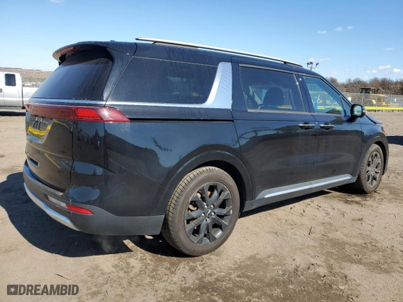 2022 Kia Carnival SX Prestige with VIN KNDNE5H3XN6081449, listed as a Copart auction lot 46453085 with 43,537 mi miles and Salvage Title. Bid and sale history available at carsss.com. Image 3.