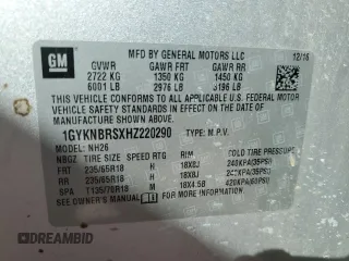 2017 Cadillac XT5 Luxury FWD z VIN 1GYKNBRSXHZ220290, wystawiony jako Copart lot #48578815 z przebiegiem 114 233 mil mil oraz Szkody całkowita. Historia ofert i sprzedaży dostępna na DreamBid. Obrazek 13.
