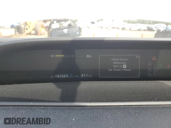 2016 Toyota Prius Two z VIN JTDKBRFU9G3517419, wystawiony jako Copart lot #53698685 z przebiegiem 182 665 mil mil oraz Szkoda całkowita • Salvage title. Historia ofert i sprzedaży dostępna na DreamBid. Obrazek 9.