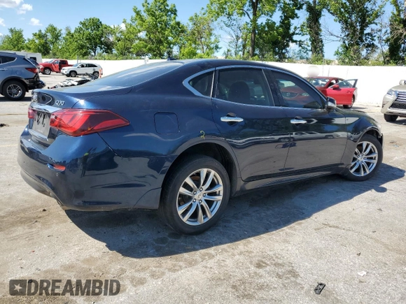 2015 Infiniti Q70 with VIN JN1BY1AR5FM561805, listed as a Copart auction lot 57892685 with 208,526 mi miles and Salvage title. Bid and sale history available at DreamBid. Image 3.
