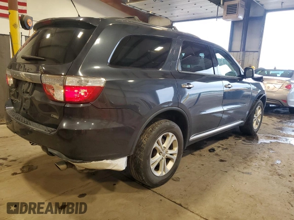 2013 Dodge Durango Crew with VIN 1C4RDJDG2DC663518, listed as a Copart auction lot 62736515 with 226,720 mi miles and Salvage title. Bid and sale history available at DreamBid. Image 3.