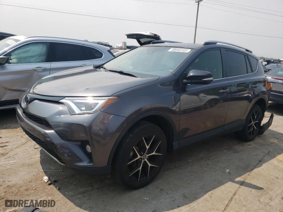 2018 Toyota RAV4 SE with VIN JTMJFREV6JD236612, listed as a Copart auction lot 58646153 with 54,166 mi miles. Bid and sale history available at carsss.com. Image 1.