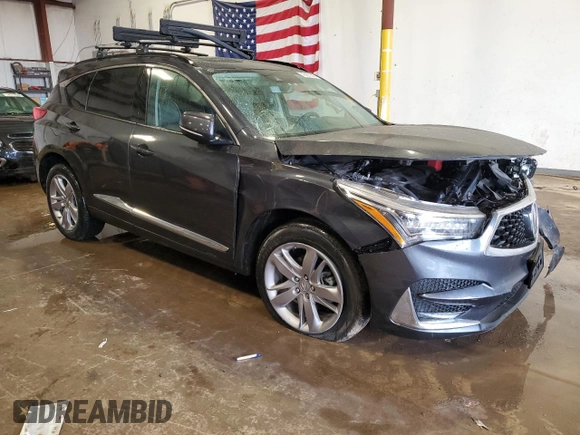 2019 Acura RDX Advance with VIN 5J8TC2H73KL013202, listed as a Copart auction lot 46850345 with 39,596 mi miles and Salvage Title. Bid and sale history available at DreamBid. Image 4.