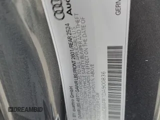 2013 Audi RS 5 z VIN WUAC6AFR1DA900836, wystawiony jako Copart lot #59038215 z przebiegiem 130 292 mil mil oraz Szkoda całkowita • Salvage title. Historia ofert i sprzedaży dostępna na DreamBid. Obrazek 13.