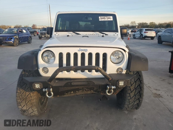 2018 Jeep Wrangler JK Unlimited Sport S with VIN 1C4BJWDG1JL815338, listed as a Copart auction lot 84467344 with 46,838 mi miles and Salvage Title. Bid and sale history available at carsss.com. Image 5.