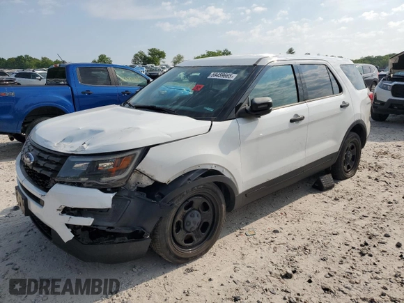 2017 Ford Police Interceptor Utility z VIN 1FM5K8AR1HGC90372, wystawiony jako Copart lot #59459665 z przebiegiem Nie podano mil oraz Czysty tytuł • Clean title. Historia ofert i sprzedaży dostępna na DreamBid. Obrazek 1.