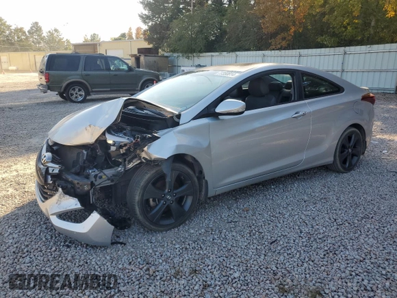 2014 Hyundai Elantra Coupe with VIN KMHDH6AH4EU026680, listed as a Copart auction lot 77350814 with 104,828 mi miles and Salvage Title. Bid and sale history available at carsss.com. Image 1.
