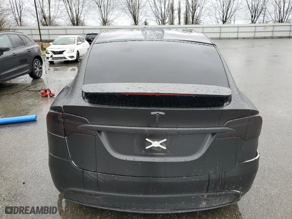 2017 Tesla Model X 90D with VIN 5YJXCBE2XHF078598, listed as a Copart auction lot 46751395 with 58115 miles and Salvage Title. Bid and sale history available at carsss.com. Image 6.