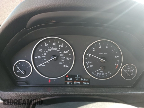 2015 BMW 3 Series 320i with VIN WBA3B1G57FNT03896, listed as a Copart auction lot 50959635 with 97,273 mi miles and Salvage Title. Bid and sale history available at carsss.com. Image 9.