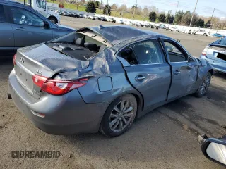 2014 Infiniti Q50 Premium with VIN JN1BV7AR5EM691514, listed as a Copart auction lot 47985465 with 119,821 mi miles and Salvage Title. Bid and sale history available at DreamBid. Image 3.