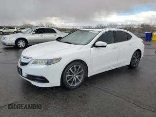 2015 Acura TLX V6 with VIN 19UUB2F37FA026317, listed as a Copart auction lot 47029185 with 107,808 mi miles and Salvage Title. Bid and sale history available at carsss.com. Image 1.